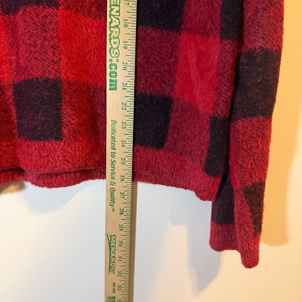 Cyrus Red and Black Checkered Sweater - Picture 7 of 7